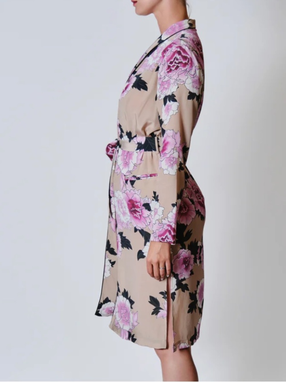 Fleur du Mal x Cofeteur Floral Silk Robe - Picture 4 of 11